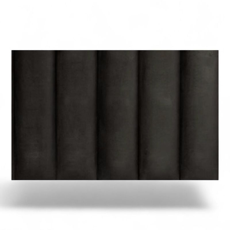 GENERICO - RESPALDOS PARA CAMA 15PLAZAS TUBULAR FELPA NEGRO