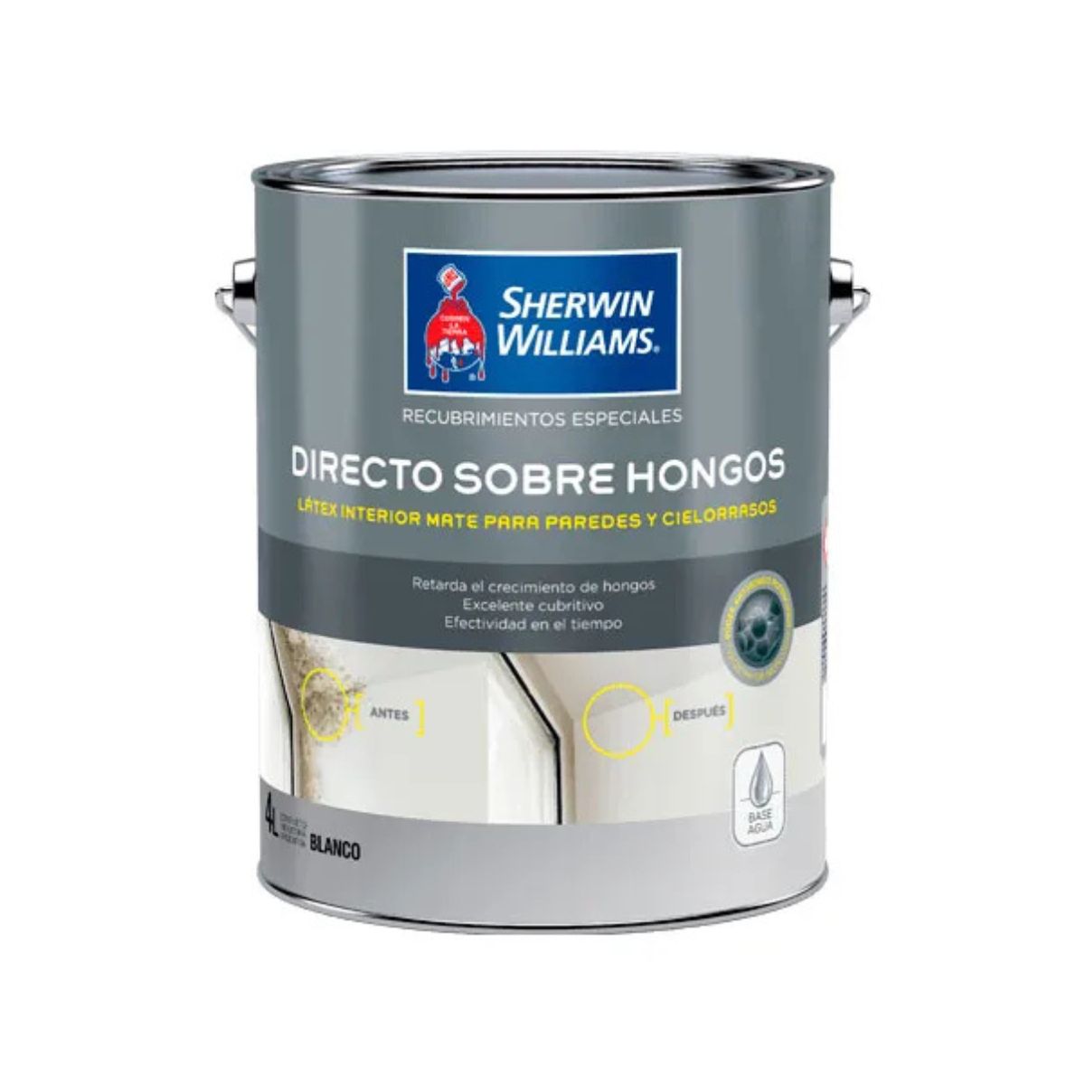 SHERWIN WILLIAMS - Esmalte al agua directo sobre hongos 1gl Sherwin Williams