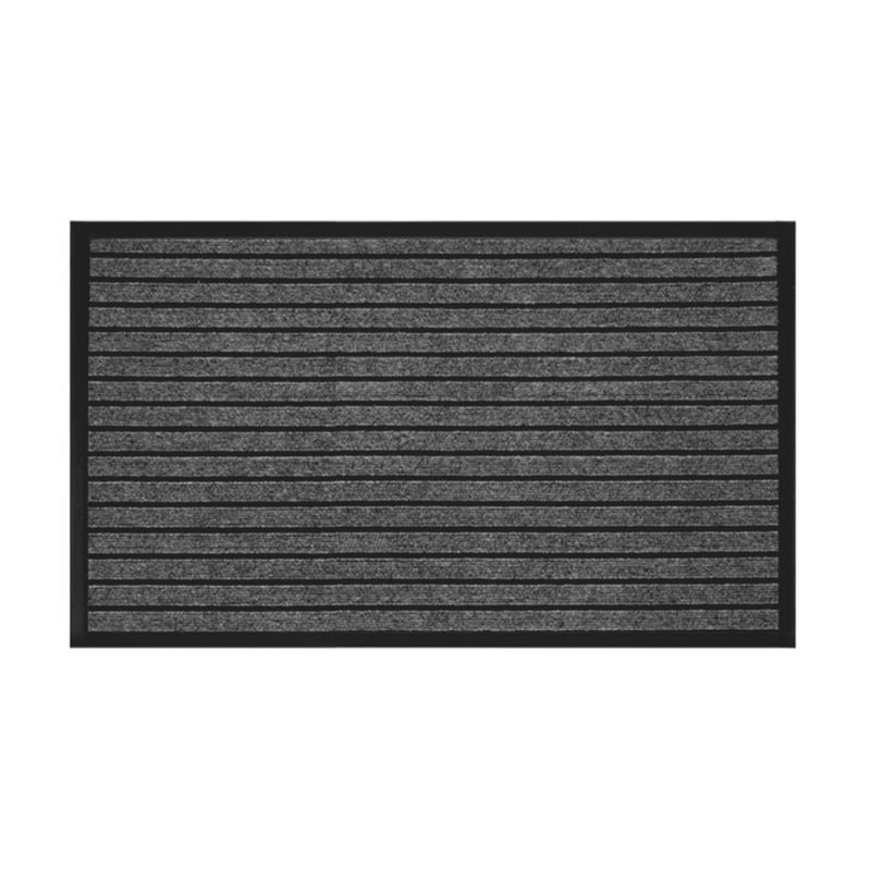 GENERICO - Limpia pies 80x120 cm PVC + Rubber líneas negro Casa VIVA