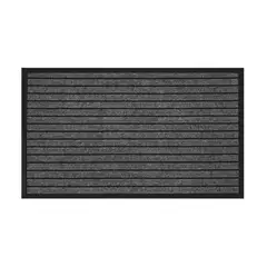 GENERICO - Limpia pies 80x120 cm PVC + Rubber líneas negro Casa VIVA