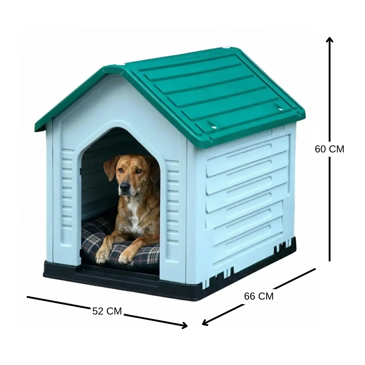 GENERICO - Casa de perro 67x52x60cm verde casa viva