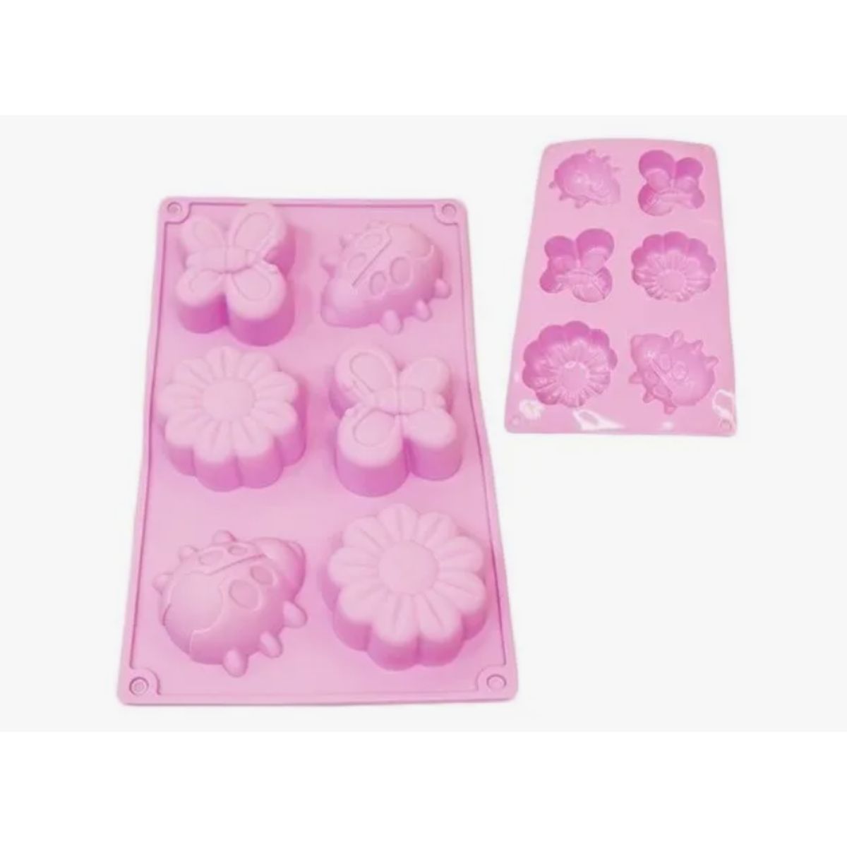 GENERICO - Molde de Silicona Diseño Flores Y Mariposas Rosado