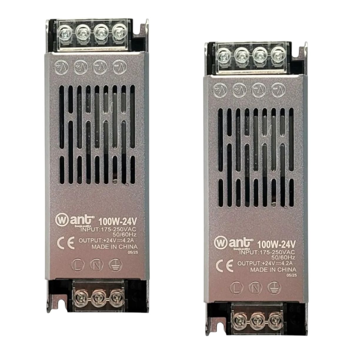 WANT - 2 Fuentes de Poder 24V 4,2A 100W MQ Compacta