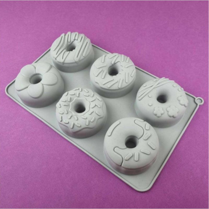GENERICO - Molde de Silicona Diseño Donas Detalladas Gris