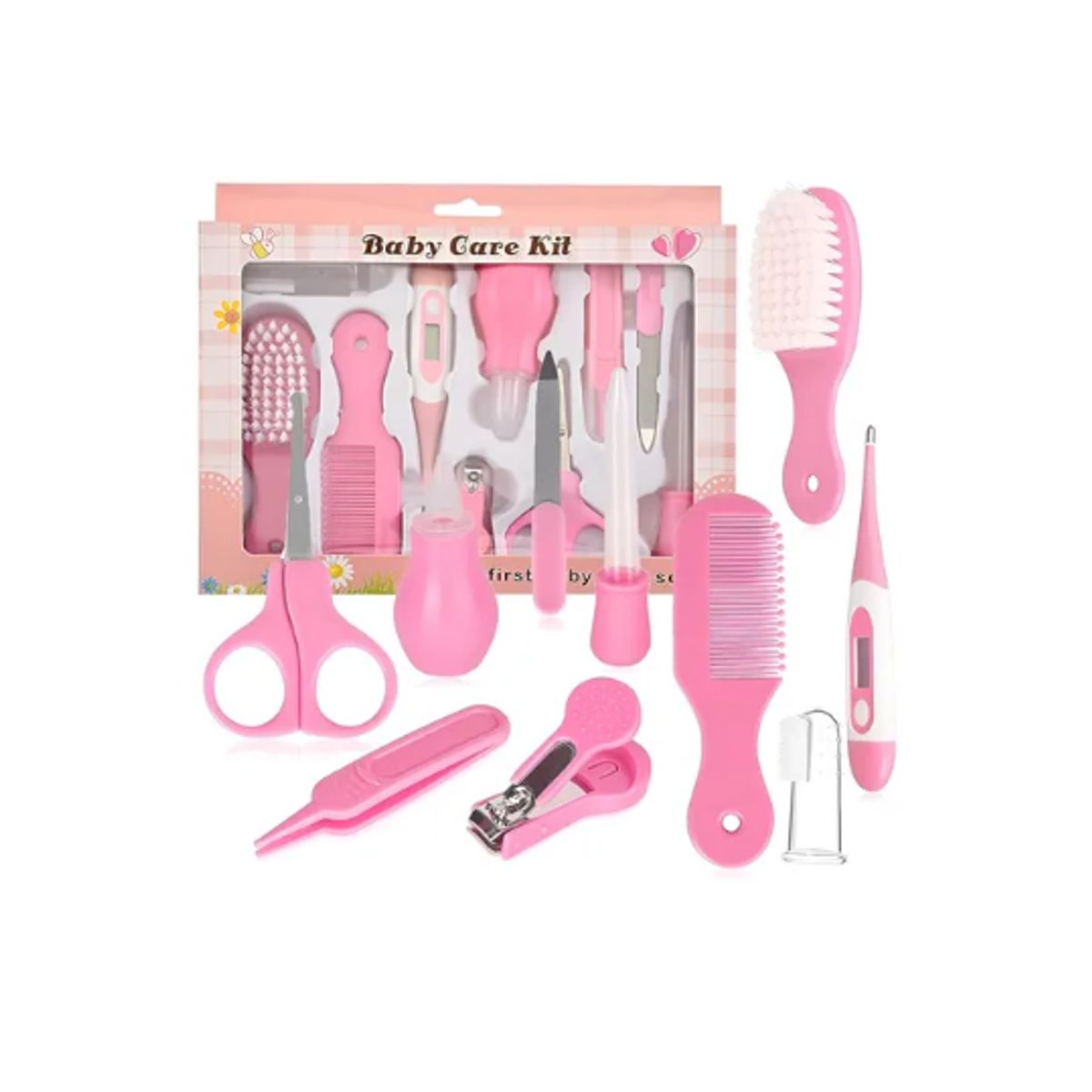 GENERICO - Kit de 10 Piezas Set De Higiene Para Bebes Rosado