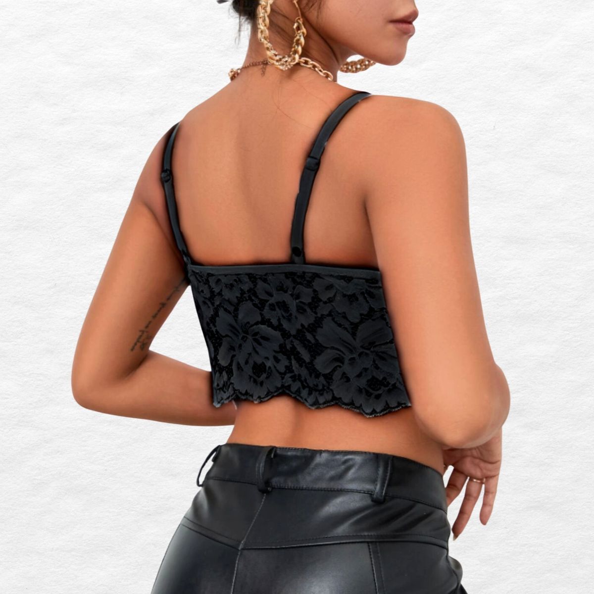 LIKE SHOP - Top Tirantes Mujer Corsét Sujetador Sexy Encaje Moda 9004