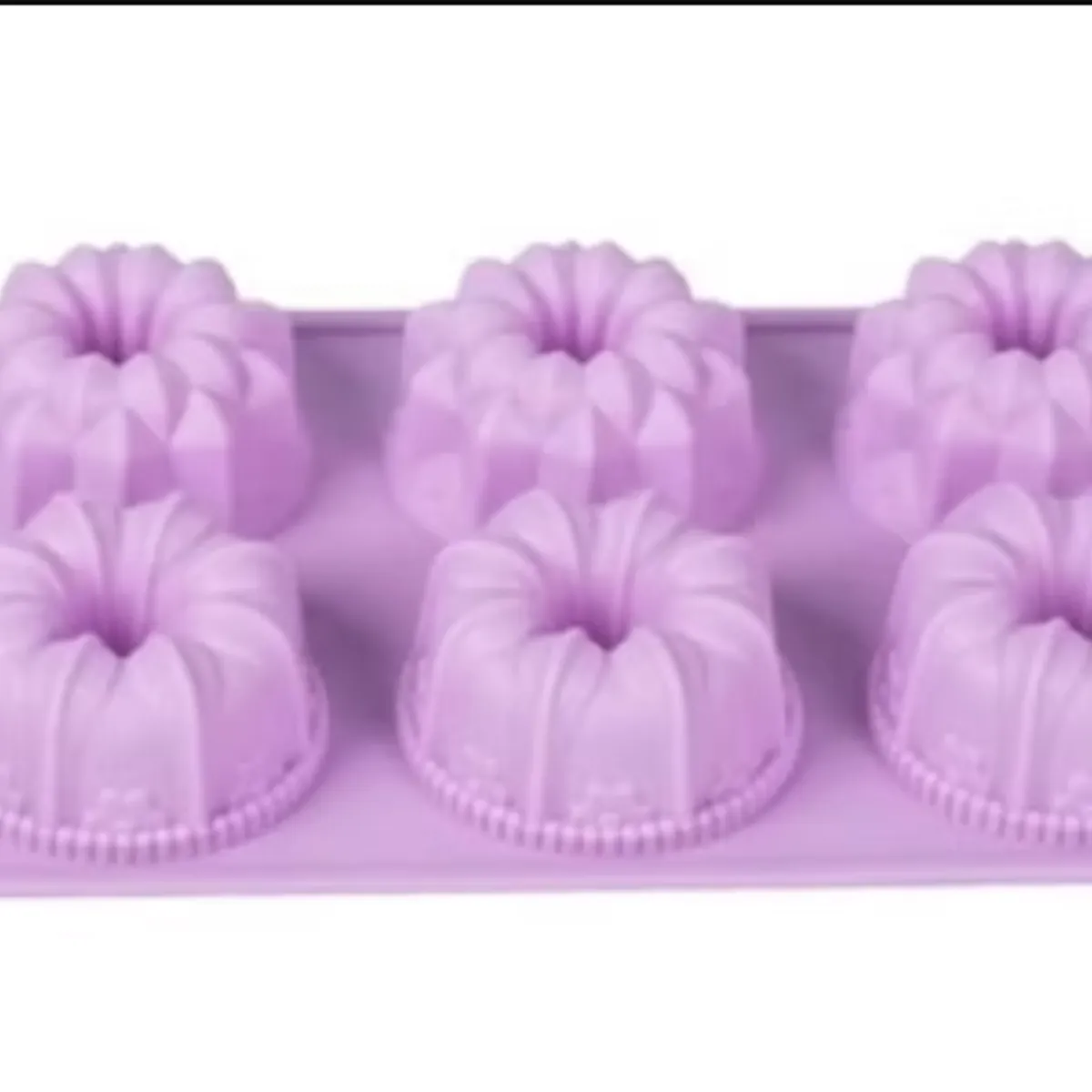 GENERICO - Molde de Silicona Diseño Rosca Decorativa Estilo Bundt Cake Morado