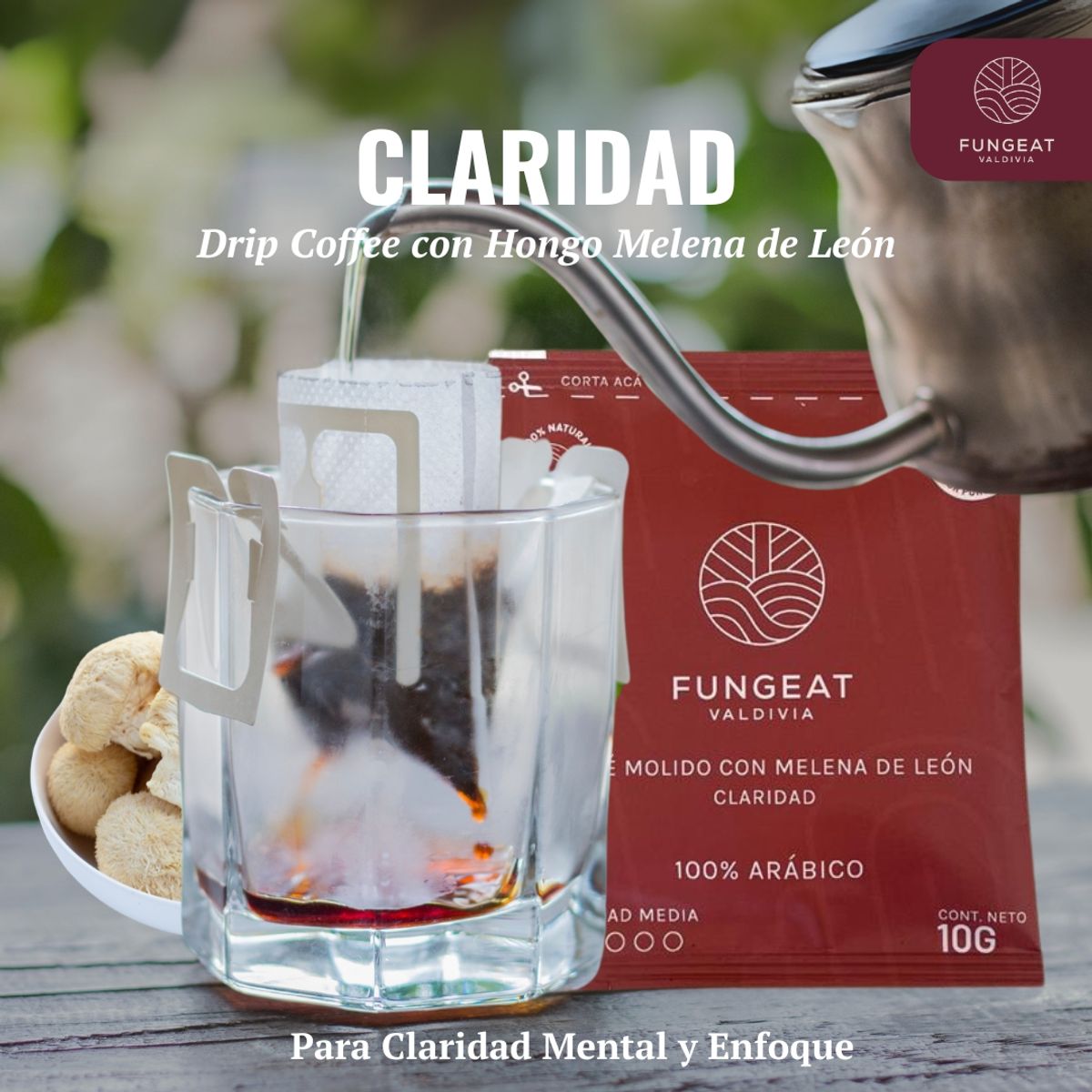 GENERICO - Drip Coffee Fungeat Claridad con Melena de León 10gr