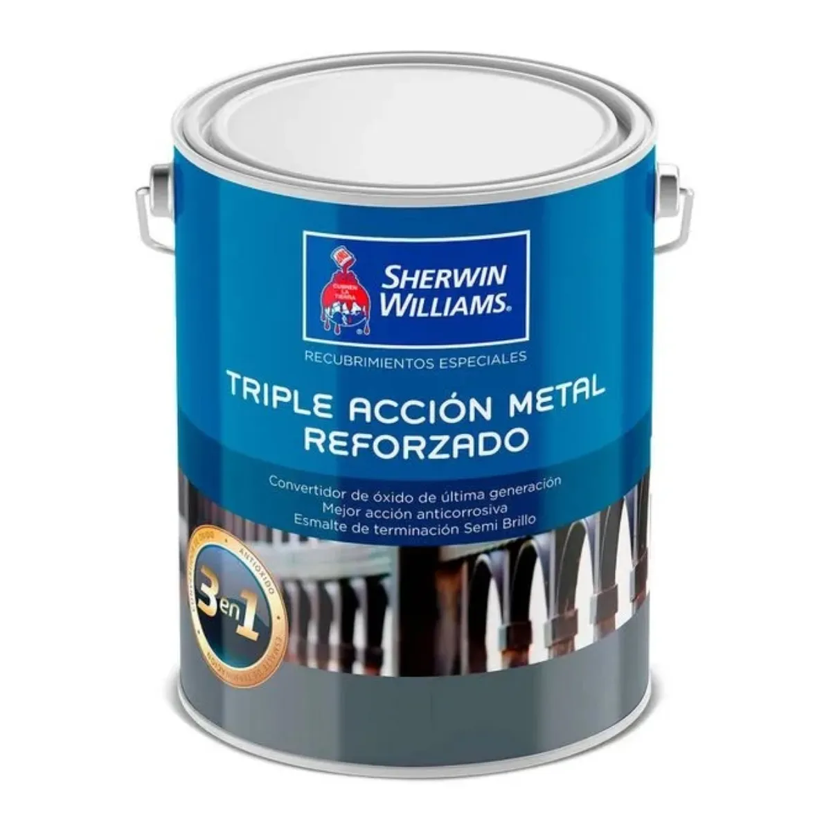 SHERWIN WILLIAMS - Esmalte sintetico galon triple accion gris Sherwin Williams