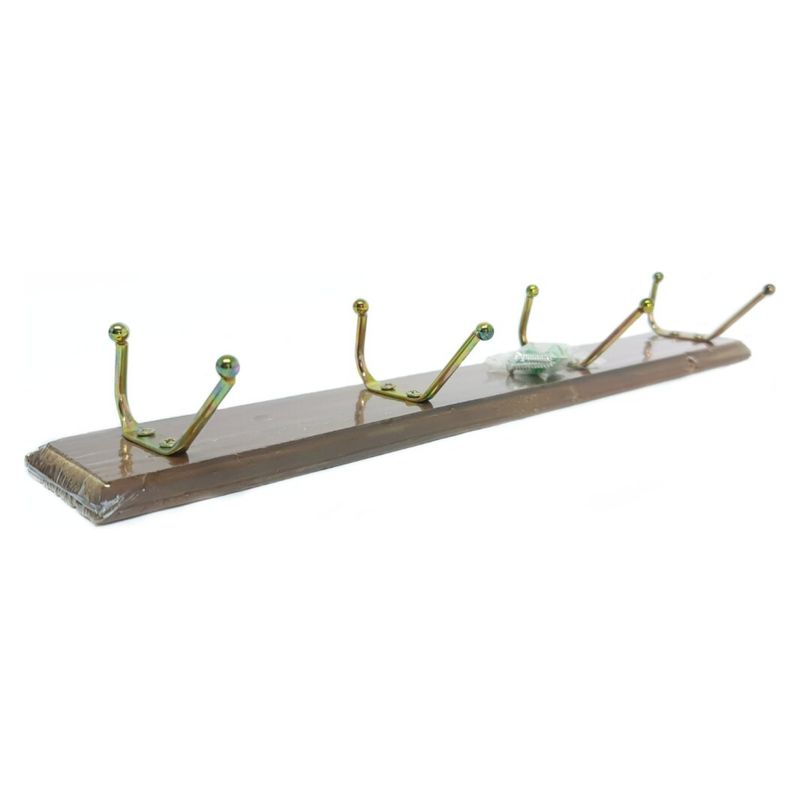 GENERICO - Perchero 4 Ganchos Madera 39Cm