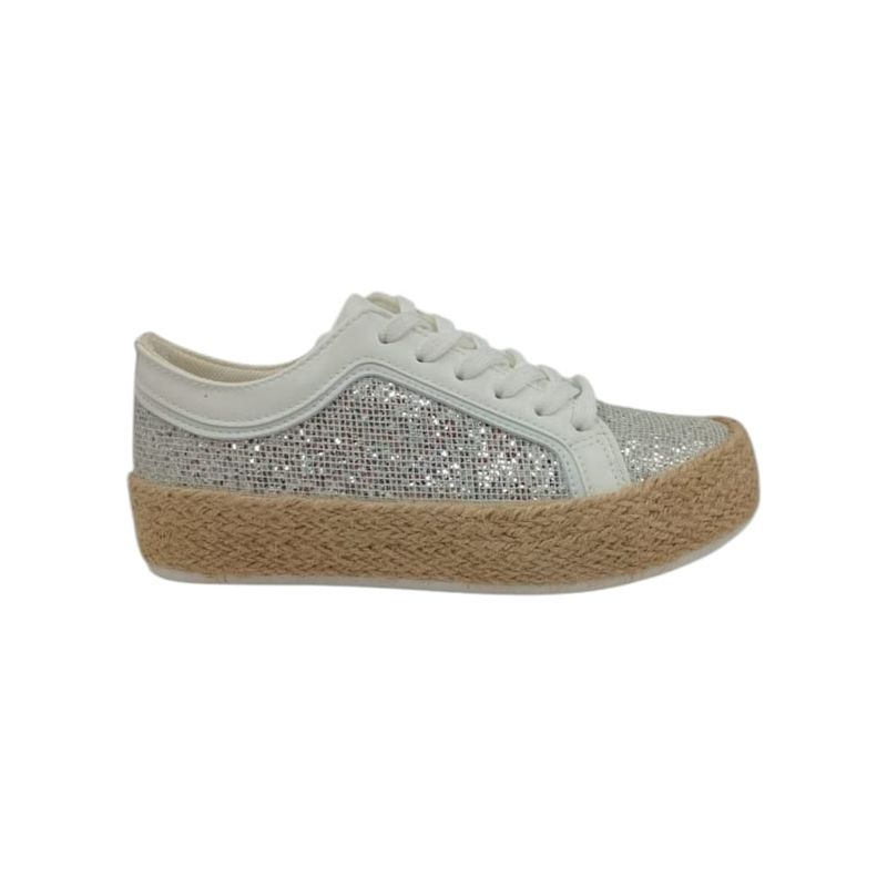 HERIEL - Zapatilla Blanca Textil Mujer