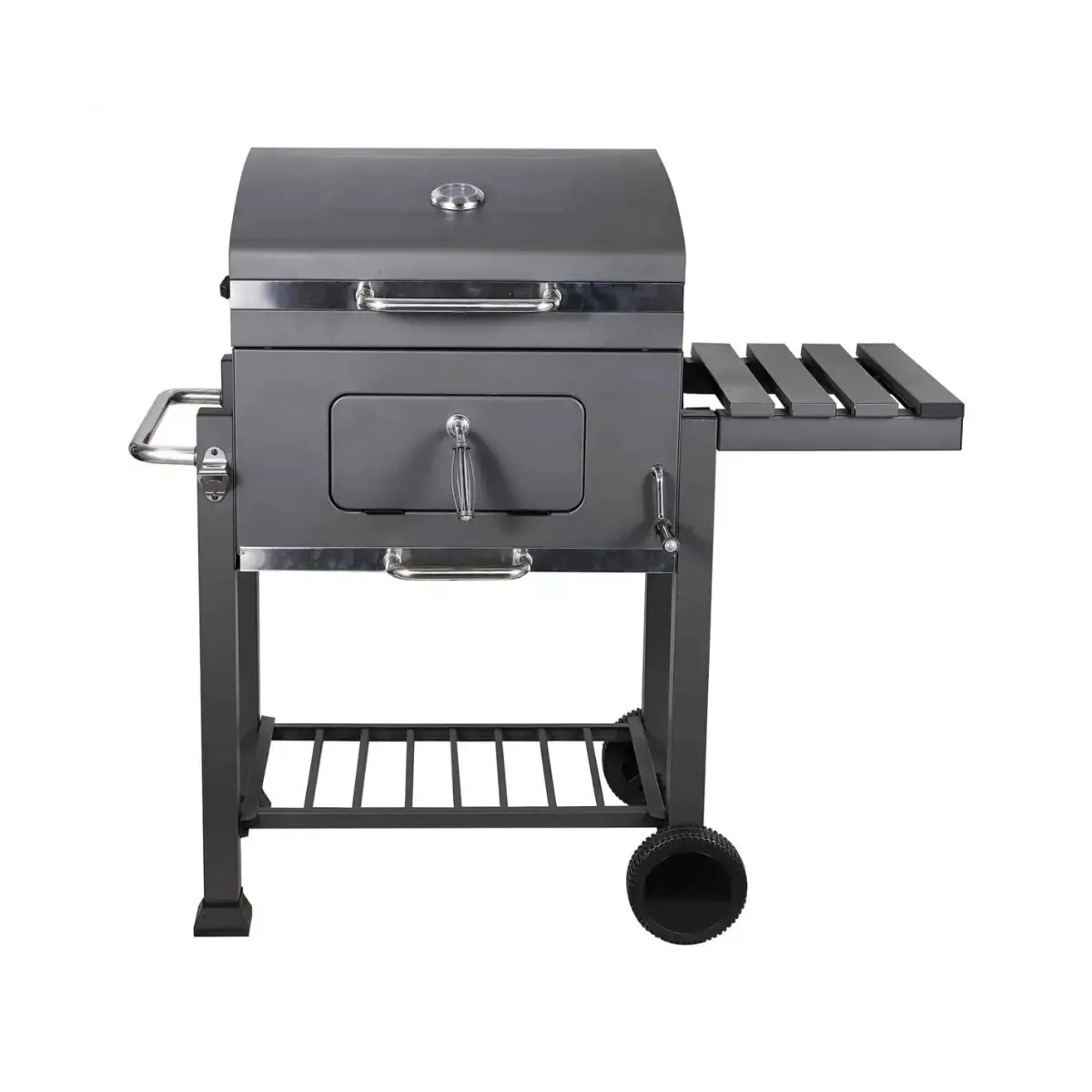 GENERICO - Parrilla a carbón para asado ruedas 114.5x60x108 cm Bighouse