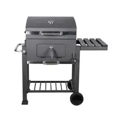GENERICO - Parrilla a carbón para asado ruedas 114.5x60x108 cm Bighouse