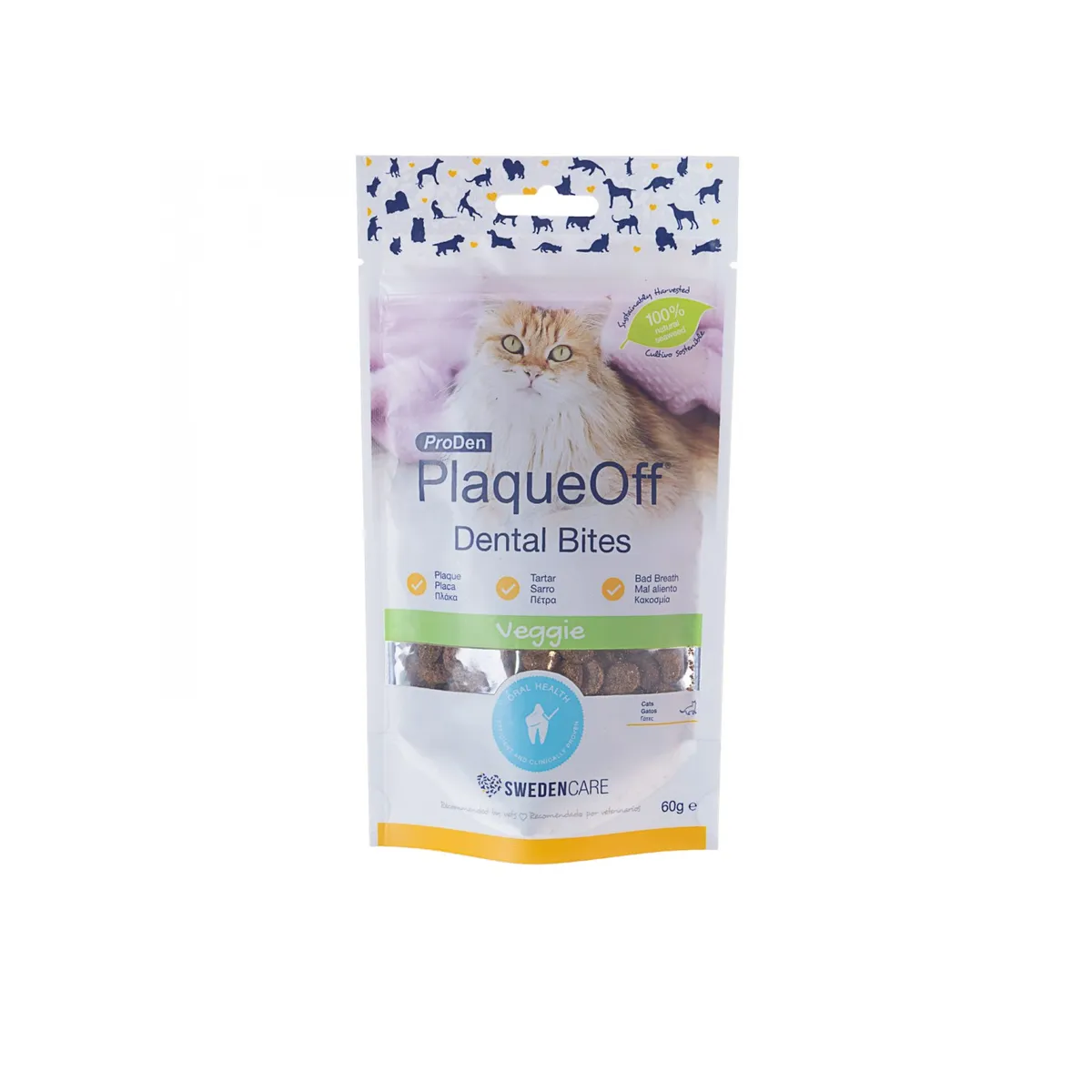 SUNIPET - PlaqueOff Dental Bites Gatos 60 gr