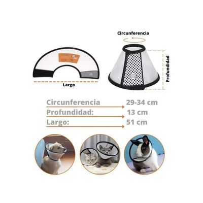 Imagen 2 del producto Collar Isabelino Velcro Talla 1+ – 47-53 cm x 28 cm