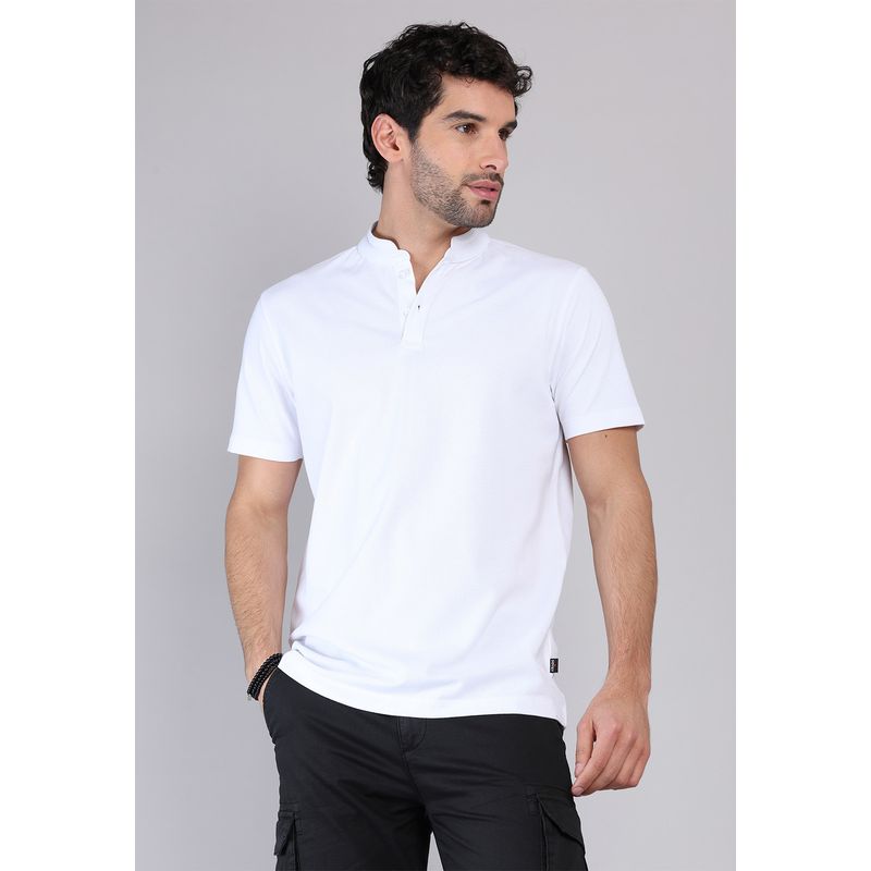 SOVIET - Polera Pique Cuello Mao Soviet SOVIET