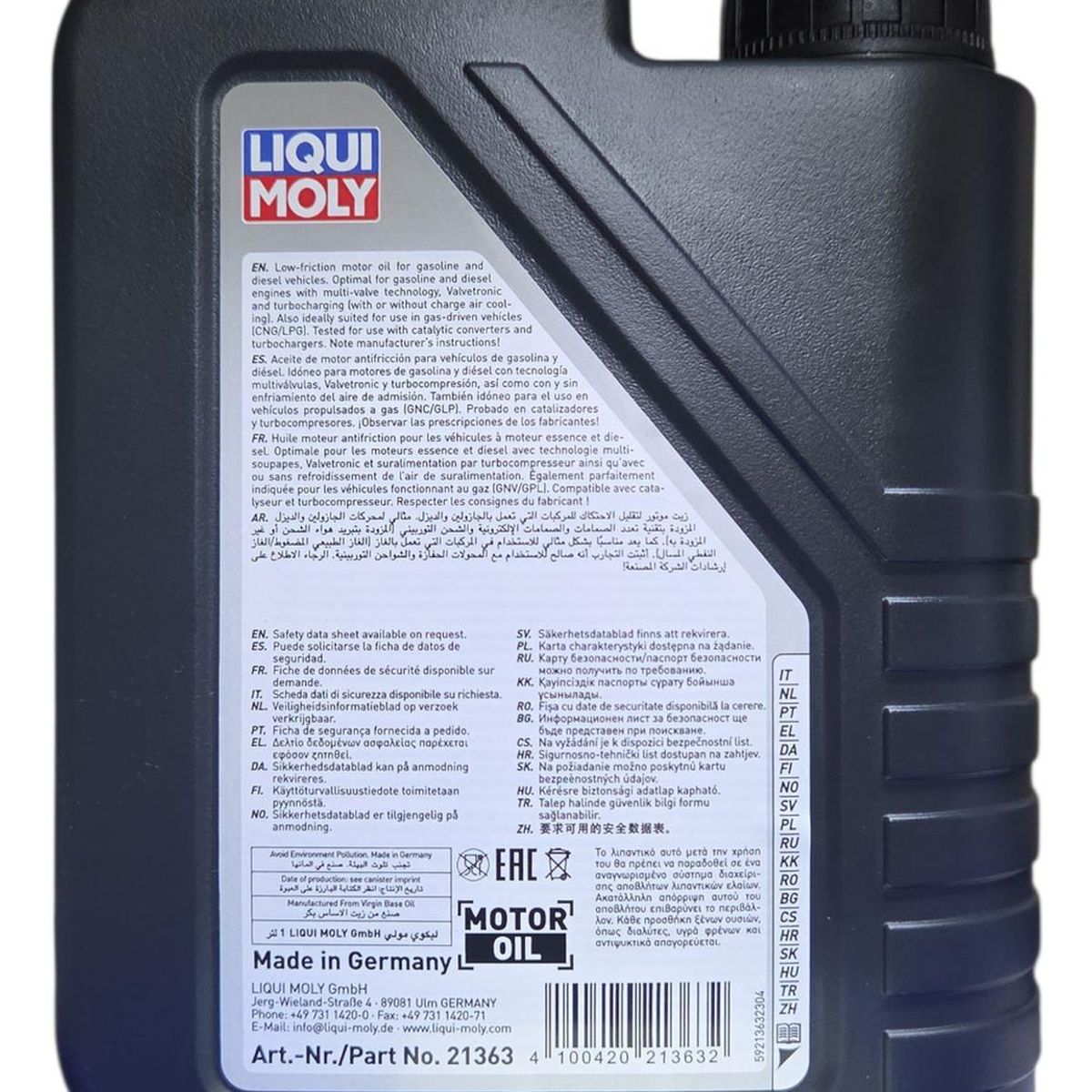LIQUI MOLY - Aceite Motor 5w 30 Leichtlauf Perfomance Liqui Moly 1l
