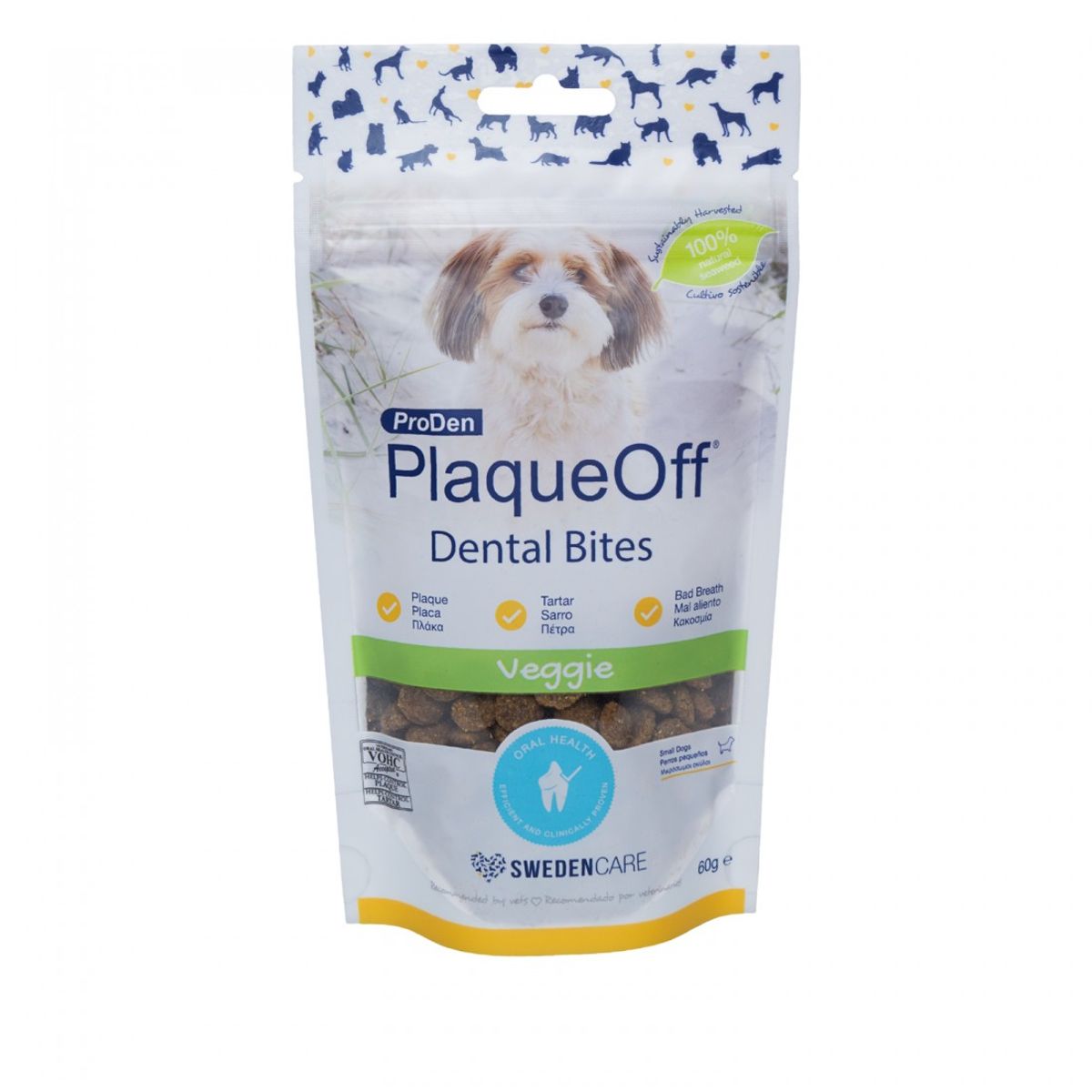 SUNIPET - Plaqueoff Snack Bites Cuidado Dental Perros Pequeños 60g