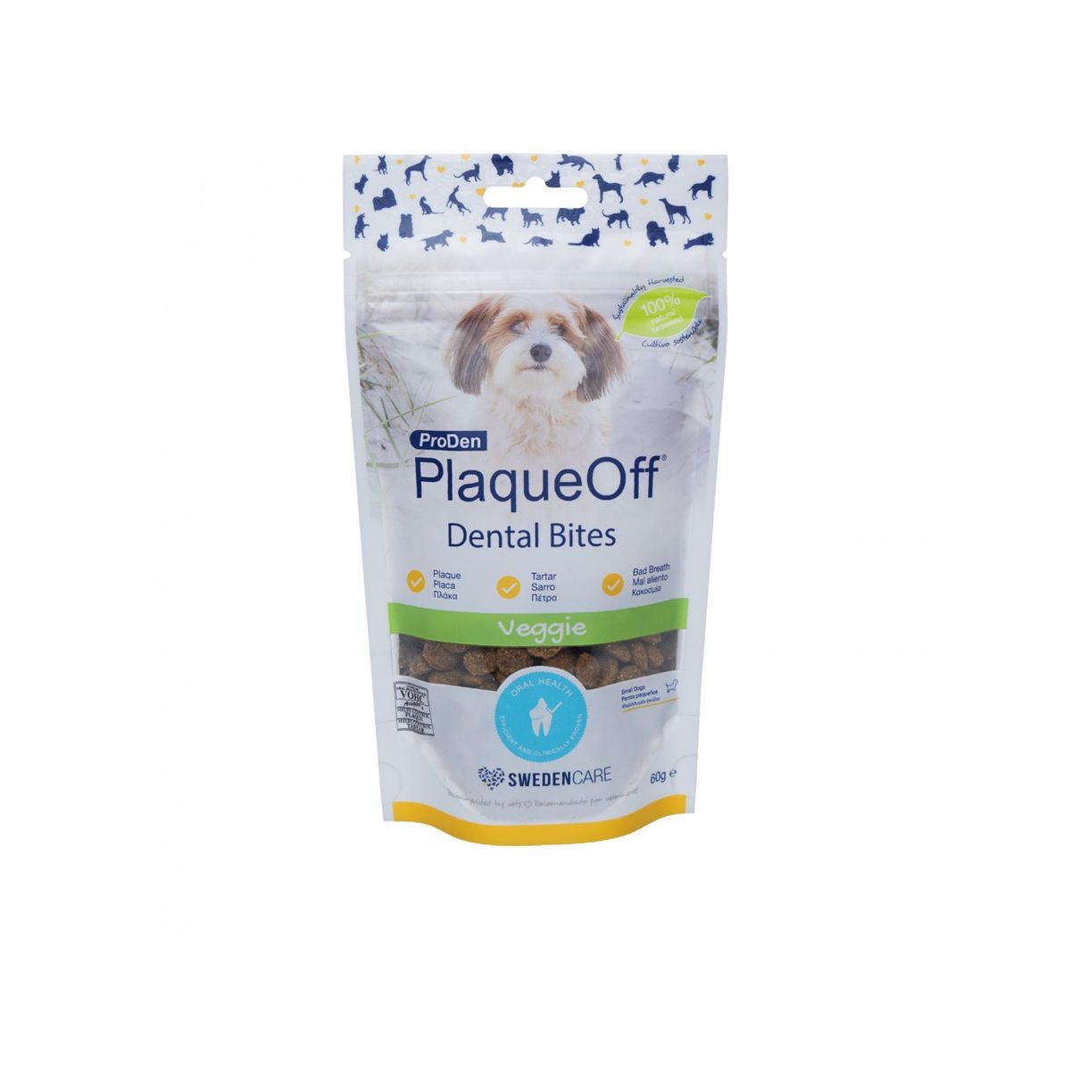 SUNIPET - Plaqueoff Snack Bites Cuidado Dental Perros Pequeños 60g