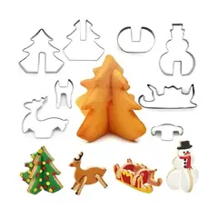 PASTELERIUS - Moldes De Galletas Cortadores De Galletas Navidad Figuras 3d