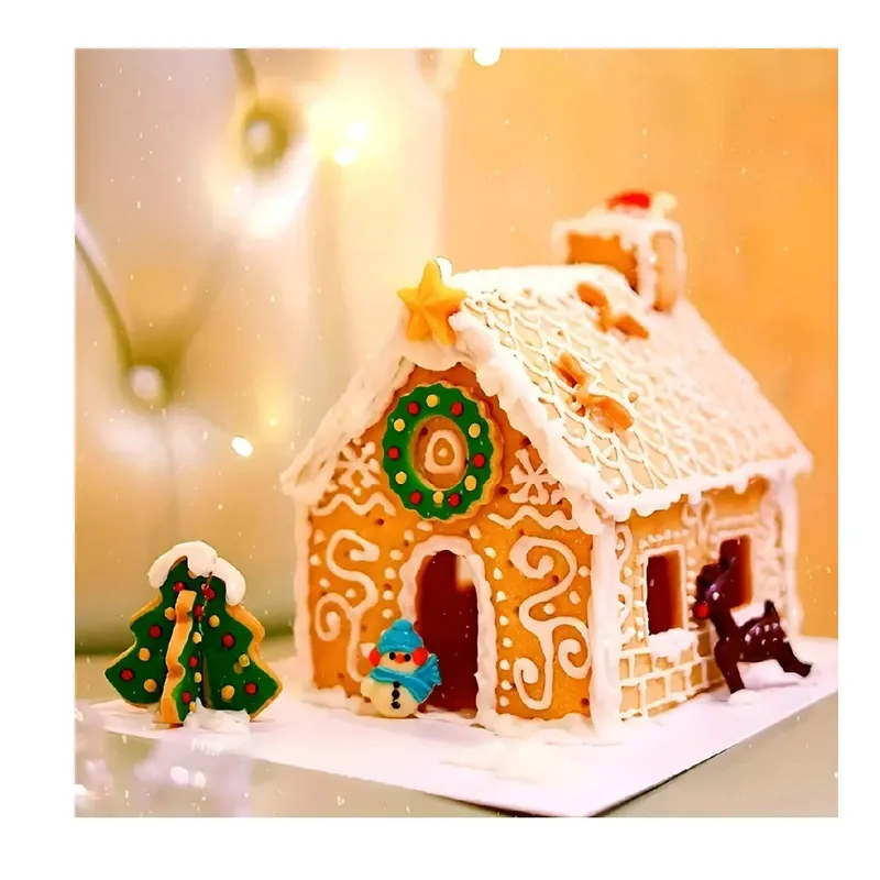 GENERICO - Molde Casa Galleta Navidad Cortadores De Galletas Navidad 3d