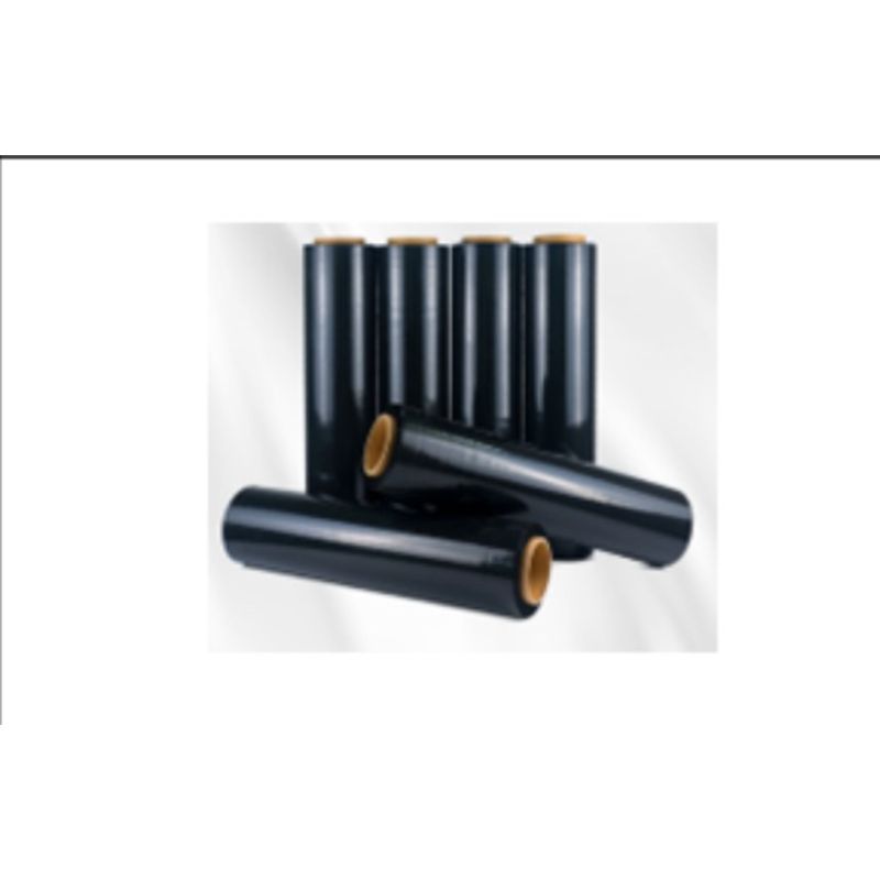 GENERICO - Rollo de Film Stretch Negro Industrial 50 cm x 300 m