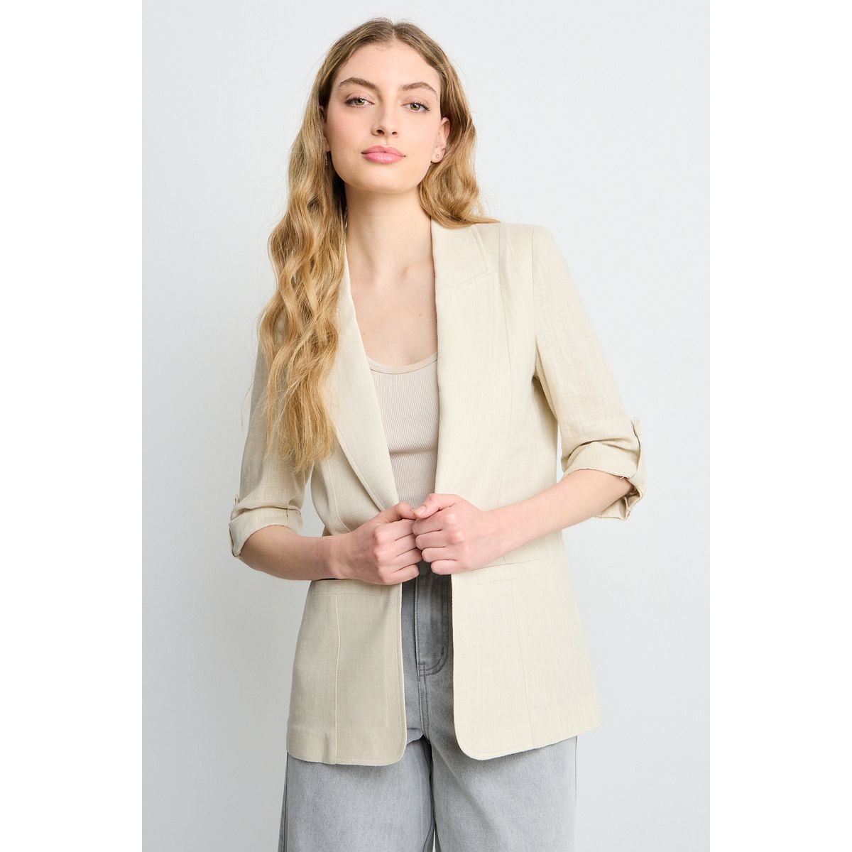 IO - Blazer Mujer Beige Io