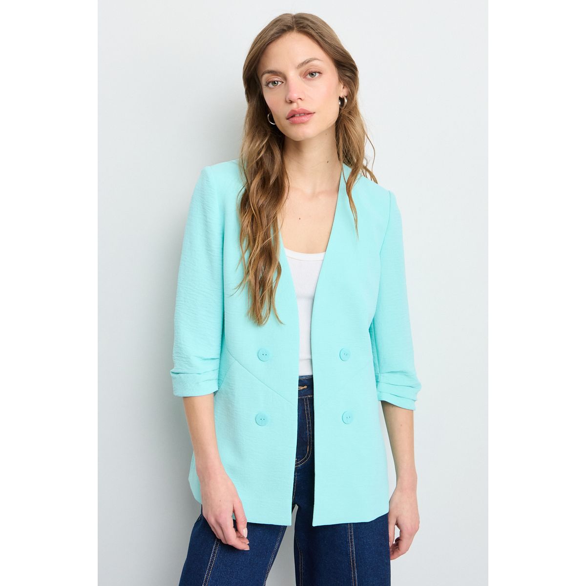 IO - Blazer Mujer Celeste Io