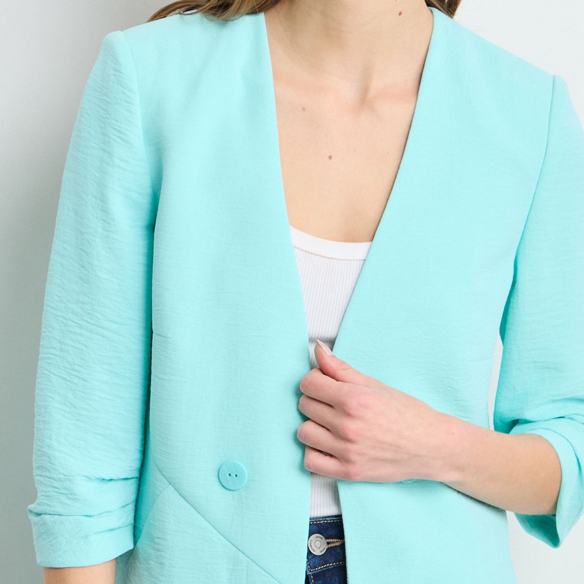 IO - Blazer Mujer Celeste Io