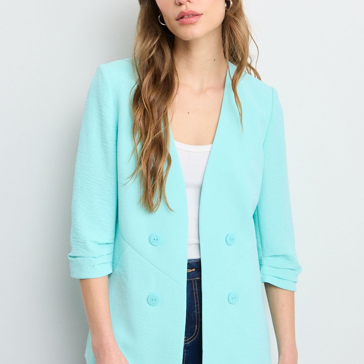 IO - Blazer Mujer Celeste Io