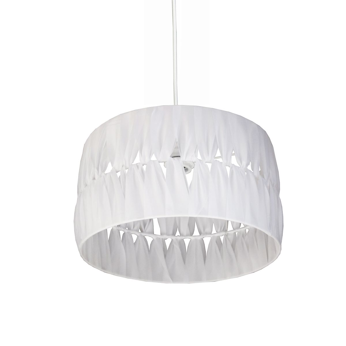 CAROLD STEVENS - Lámpara Colgante Macramé Blanco