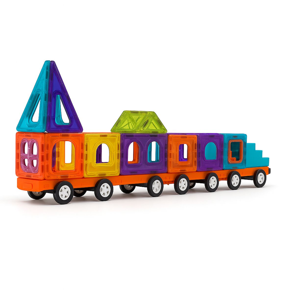 GENERICO - Bloques Magnéticos para Construir Tren DIY 71 Piezas