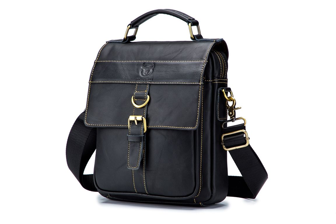 Bolso de cuero hombro Bullcaptain modelo Djb 302 tablet Negro TALLA UNICA