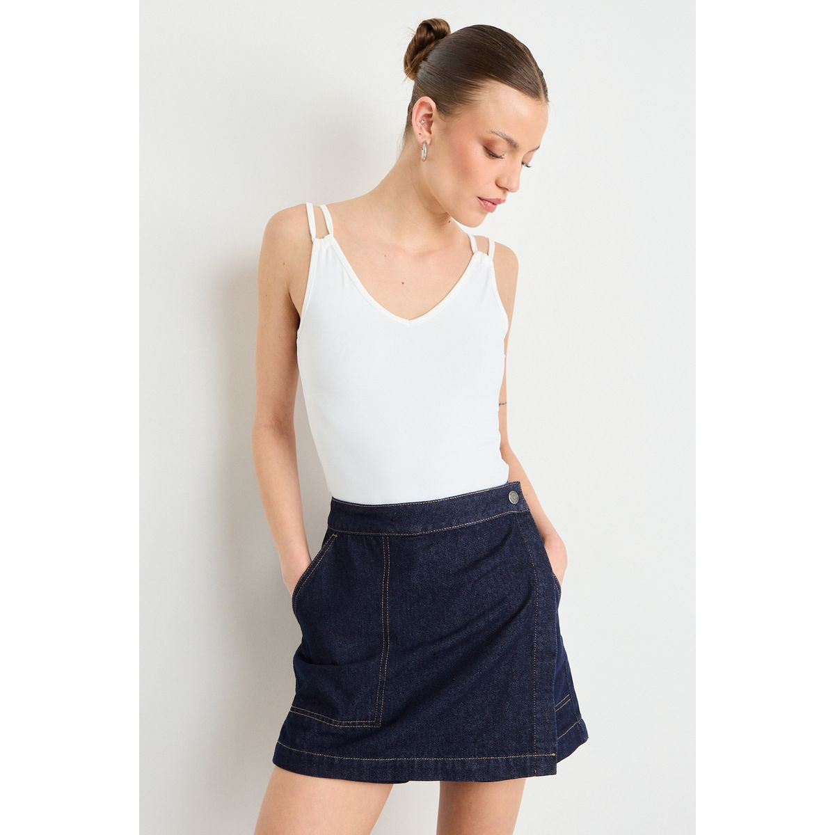 IO - Polera Sin Mangas Mujer Crudo Io