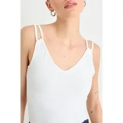 IO - Polera Sin Mangas Mujer Crudo