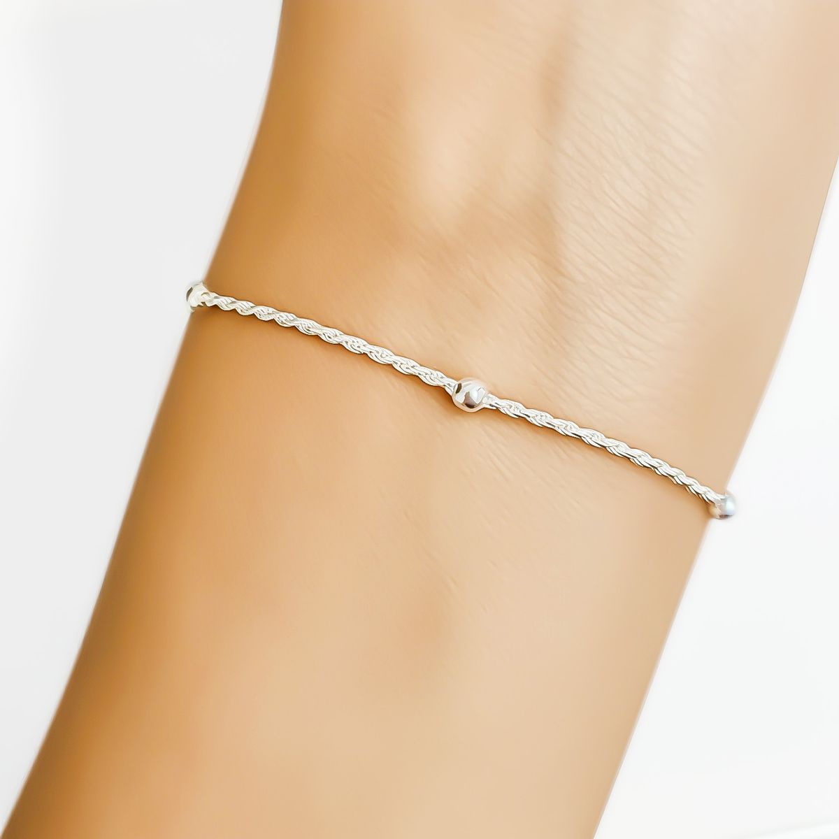 COGGIOLA - Pulsera Turbillón Bola Plata Fina 925