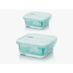 ALLEGRA - Pack 2 Contenedores Herméticos Vidrio (740+380 Ml)