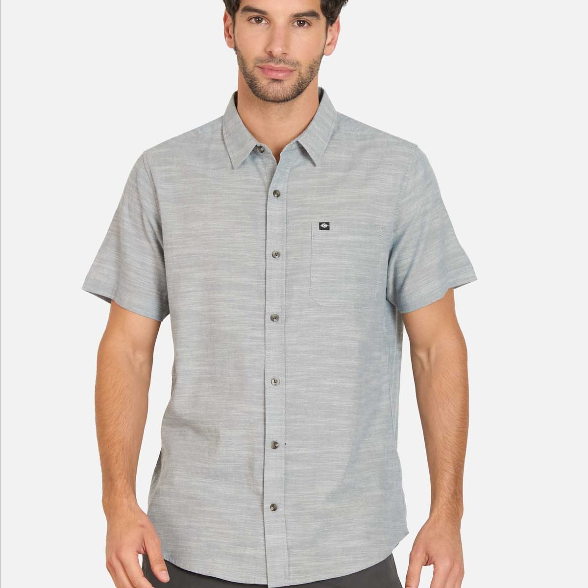 RIP CURL - Camisa MC Coasttrip Celeste Hombre Rip Curl
