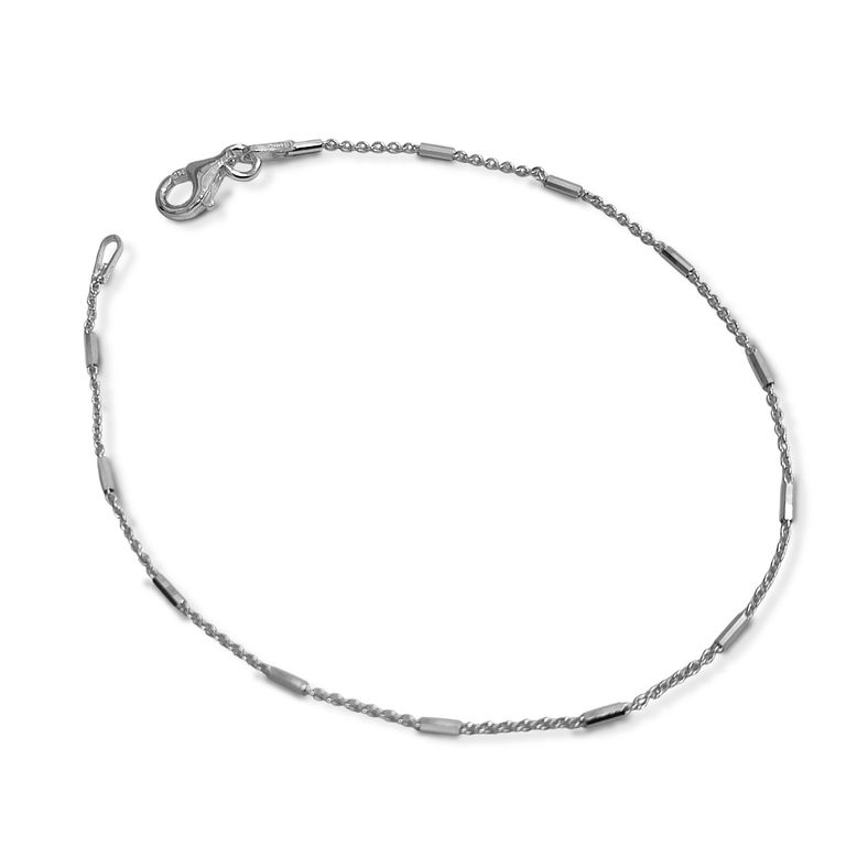 Pulsera Rolo Tubito Plata Fina 925 Plateado TALLA UNICA
