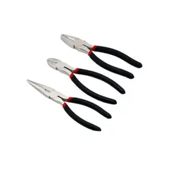 TACTIX - Set De Alicates 3 Piezas Universal Punta Corte Recubiertos Onsite