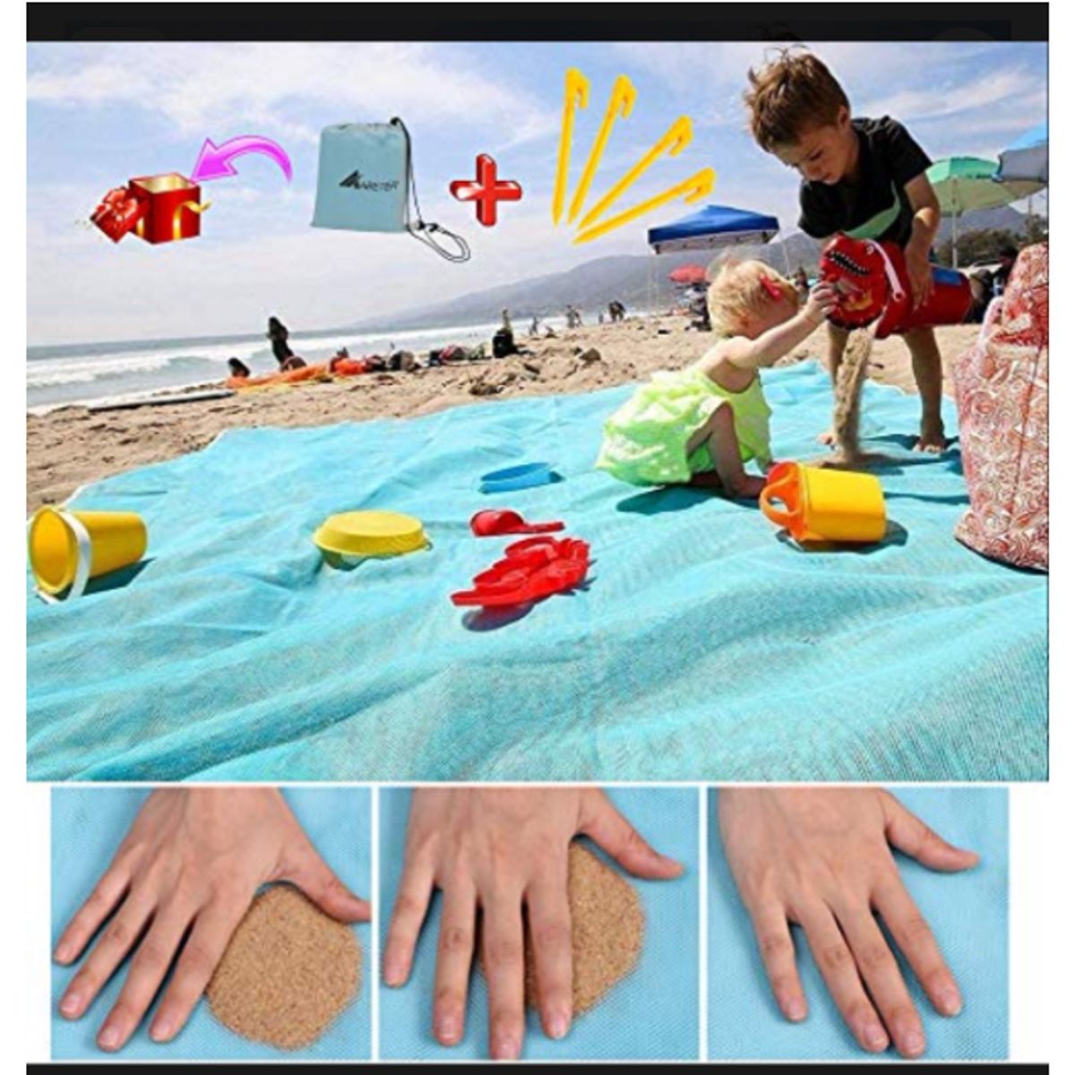 GENERICO - Manta Antiarena Para Playa Picnic Camping Impermeable