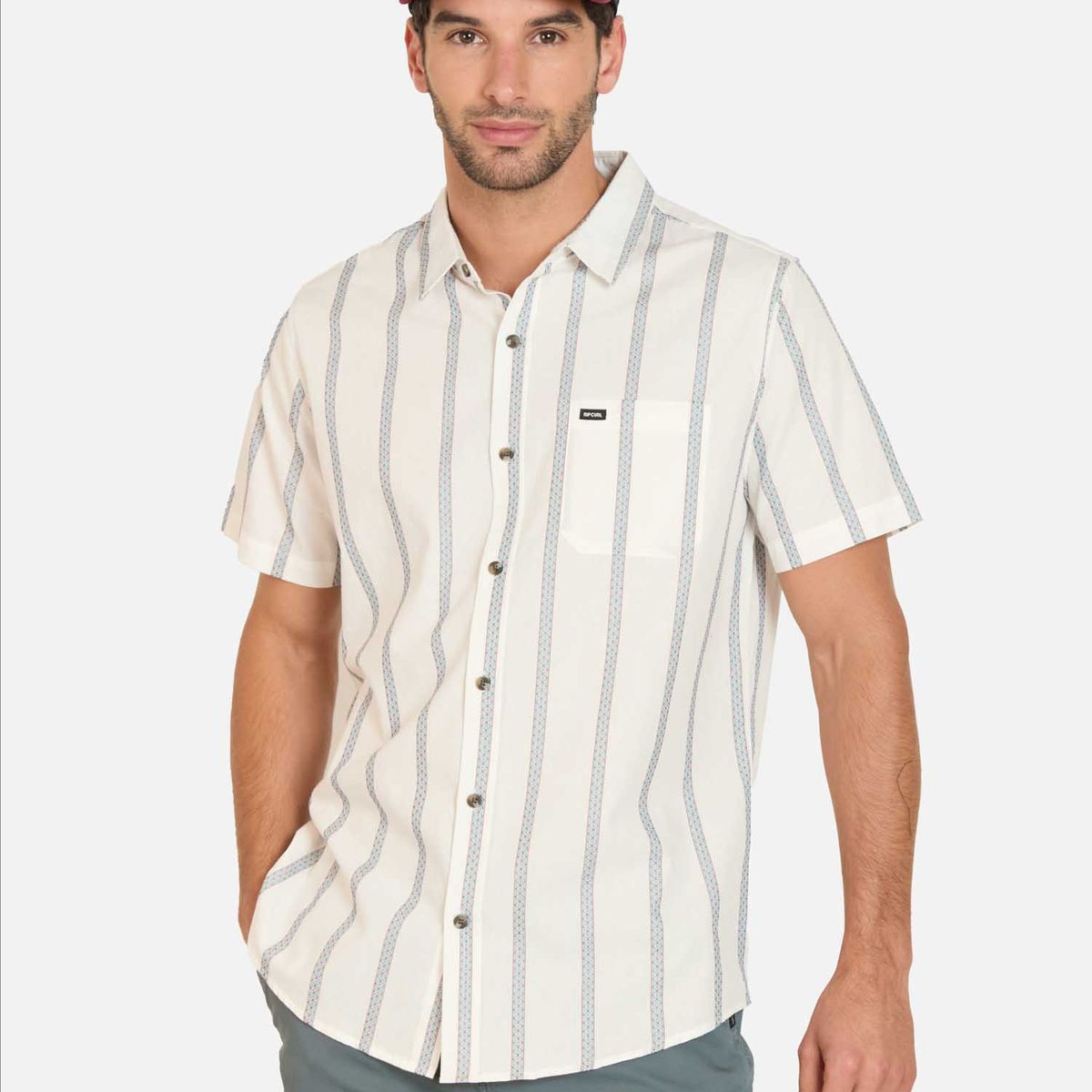 RIP CURL - Camisa MC Wildsurf Multicolor Hombre Rip Curl
