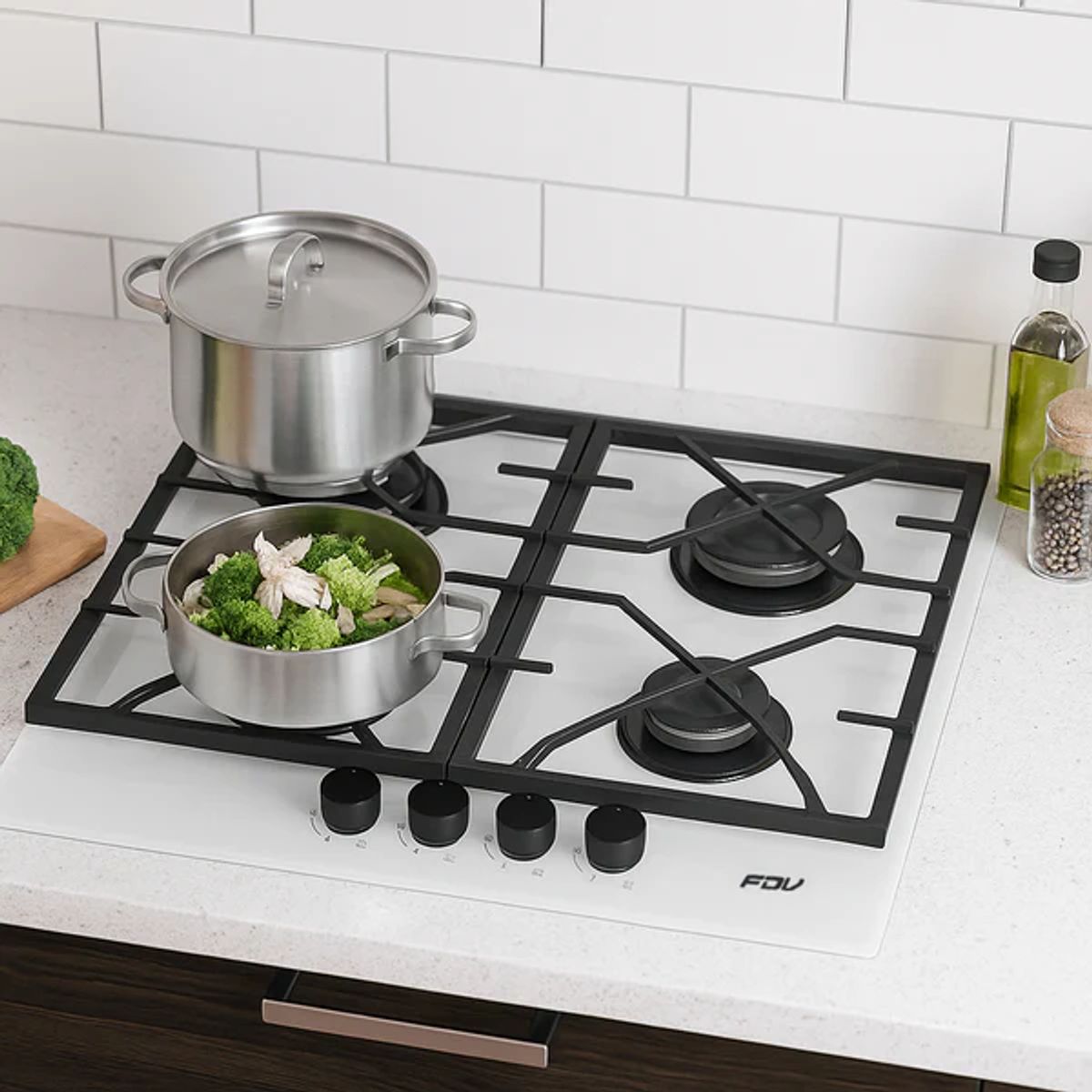 FDV - Encimera a gas FDV Signature white 60 4Q GLP