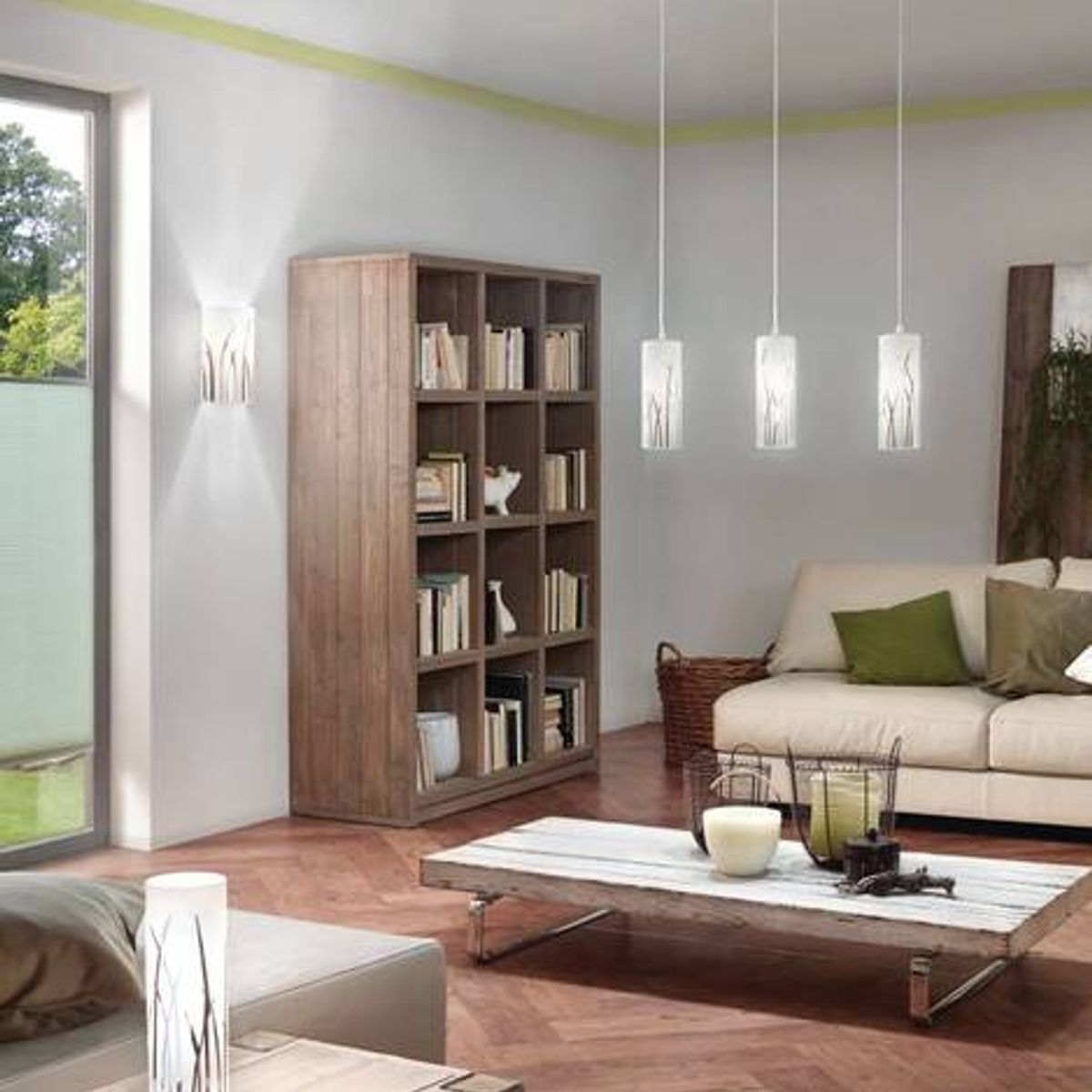 EGLO - Lámpara Colgante Rivato Eglo Acero Blanco 3x60w Cód92741