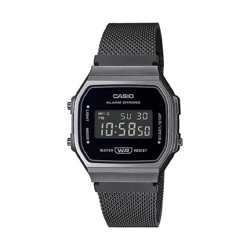 CASIO - Reloj Casio Vintage Unisex A168WEMB-1BDF Negro Pantalla Negativa