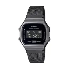 CASIO - Reloj Vintage Unisex A168WEMB-1BDF Negro Pantalla Negativa