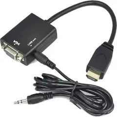 GENERICO - CONVERSOR DE VIDEO HDMI A VGA + AUDIO 1080P