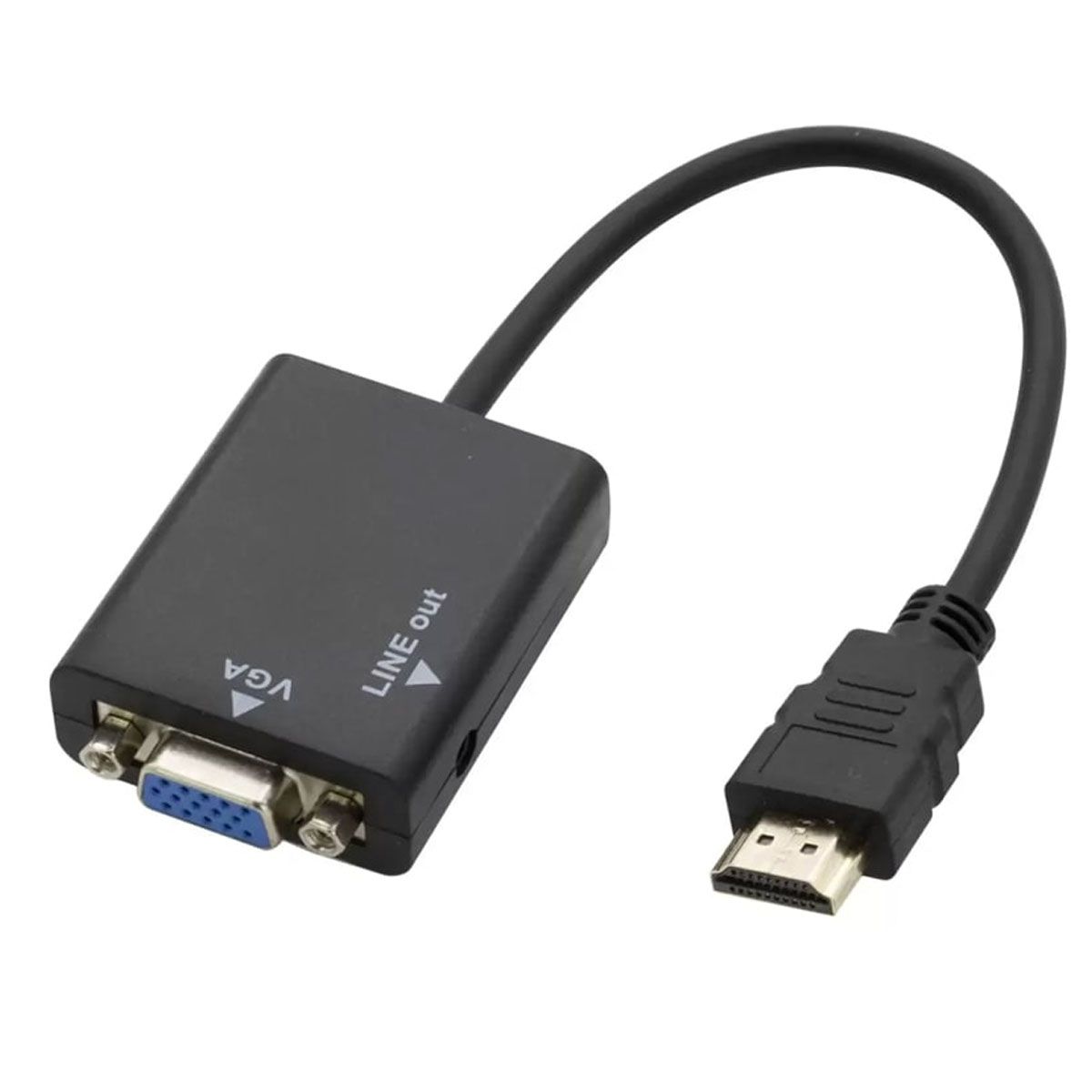 GENERICO - CONVERSOR DE VIDEO HDMI A VGA + AUDIO 1080P