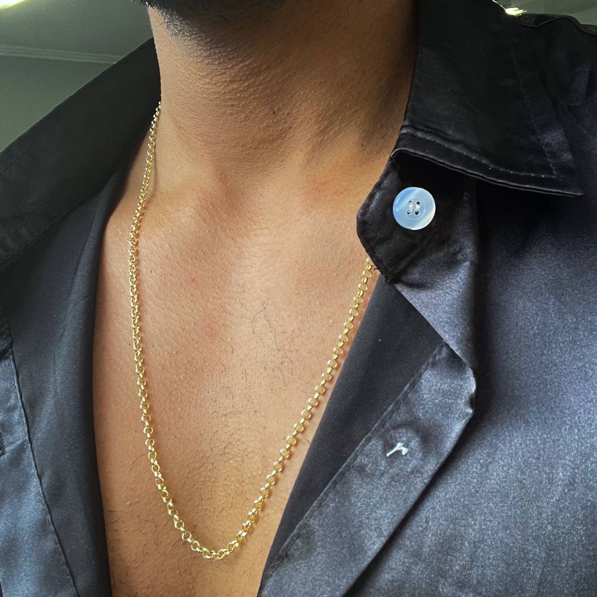 GENERICO - Cadena tejido rolo oro laminado 18k