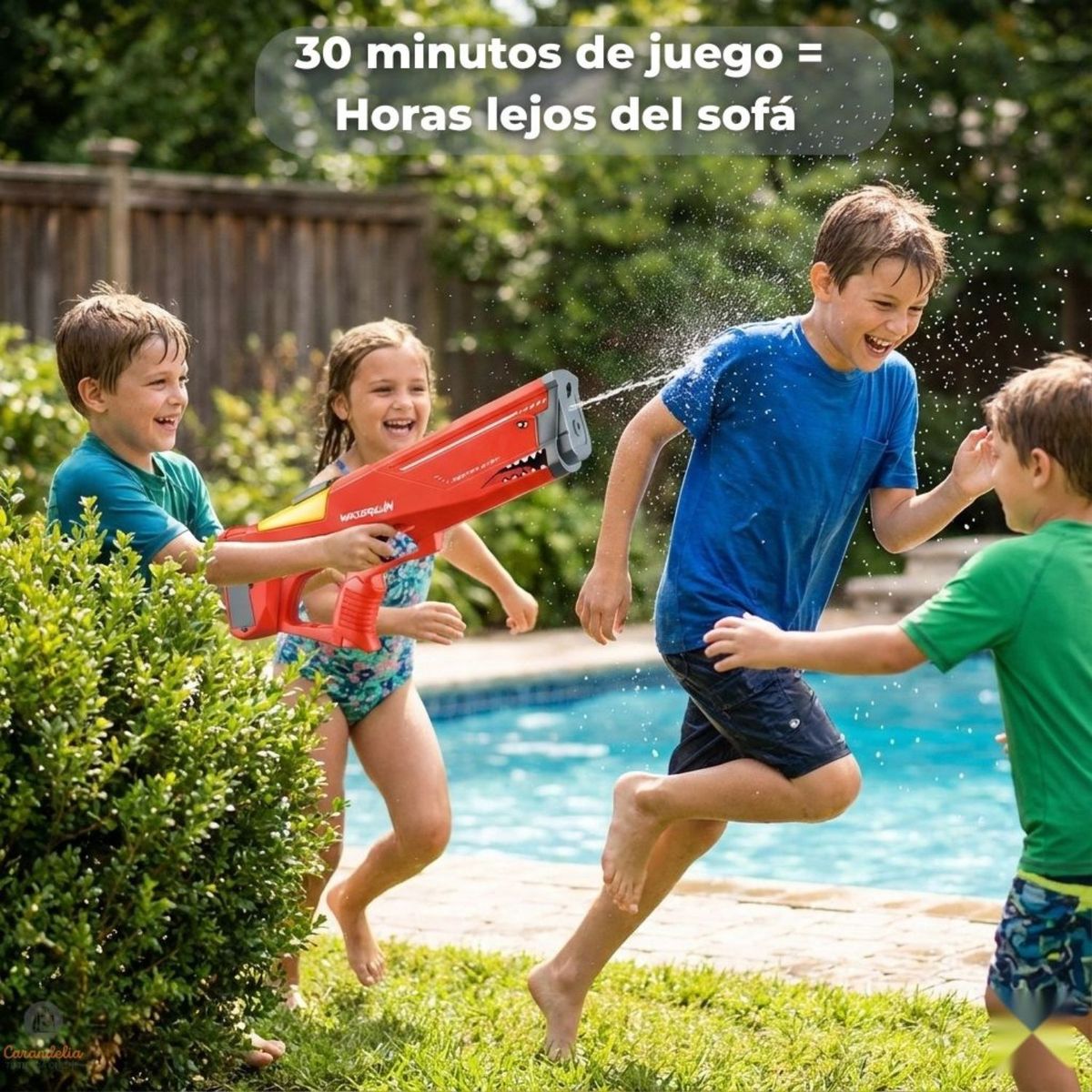 GENERICO - Pistola de Agua Eléctrica Blaster- "Entretención  sin Límites este Verano"